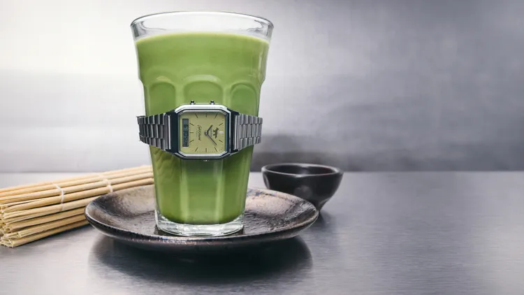CASIO攜手Café Kitsuné推出聯名抹茶錶。品牌提供