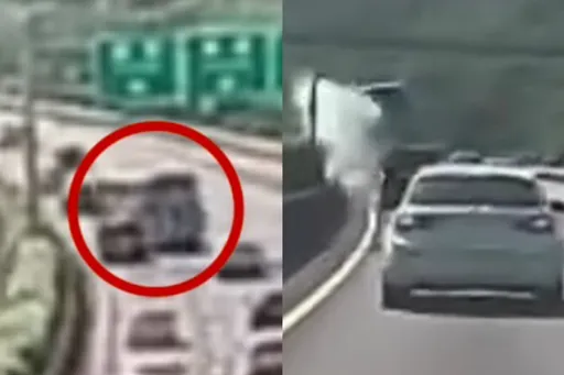 國3遊覽車驚險「橫移3車道」撞護欄！41人車上6傷　網友嚇喊：以為他睡著了