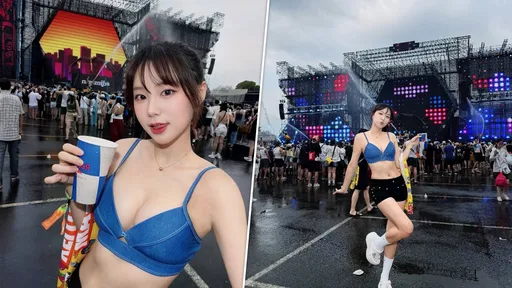 啦啦隊韓籍女神現身水炸彈超正　喊話「明年更火辣」
