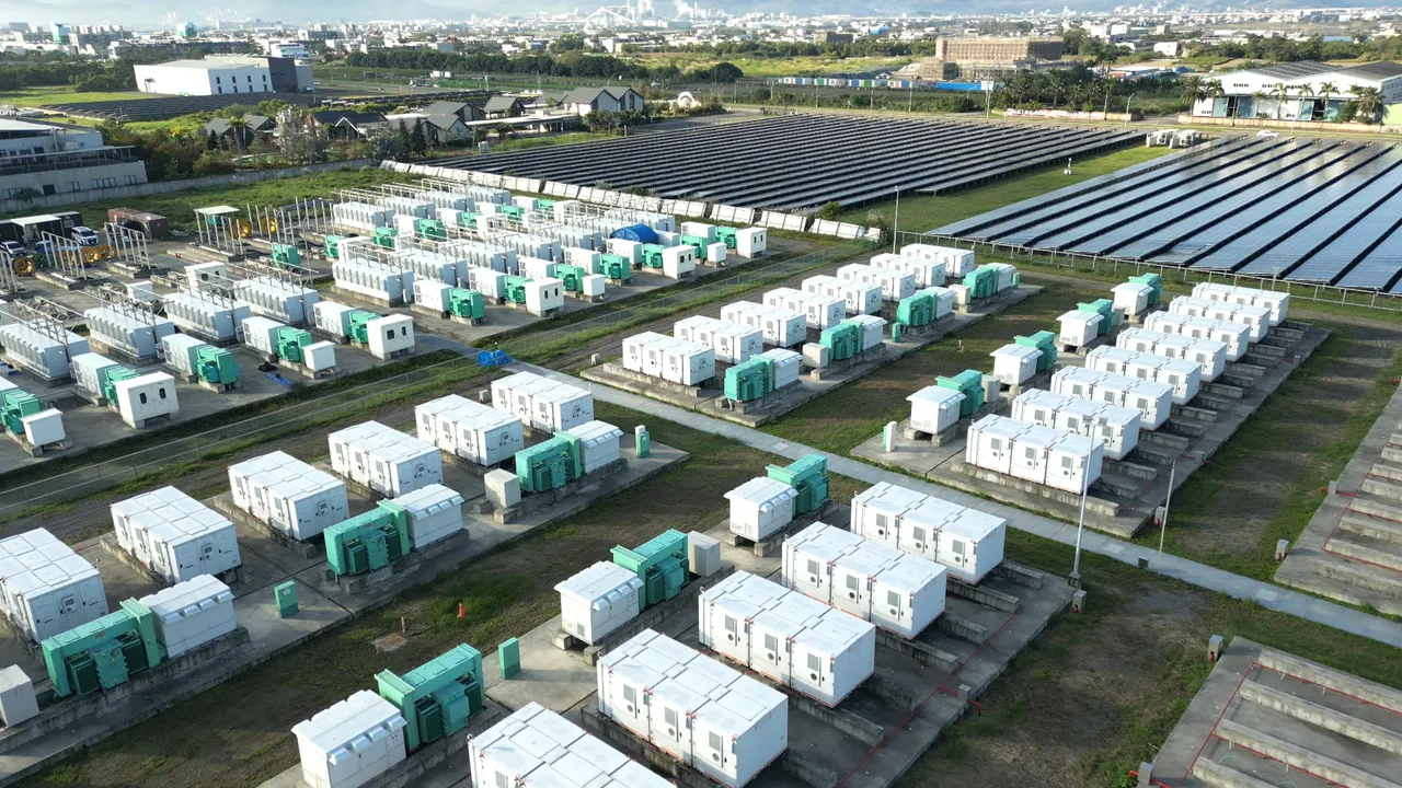 台普威在宜蘭的儲能案場。公司提供