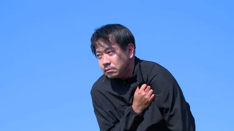 江俊翰氣喘吁吁。民視提供