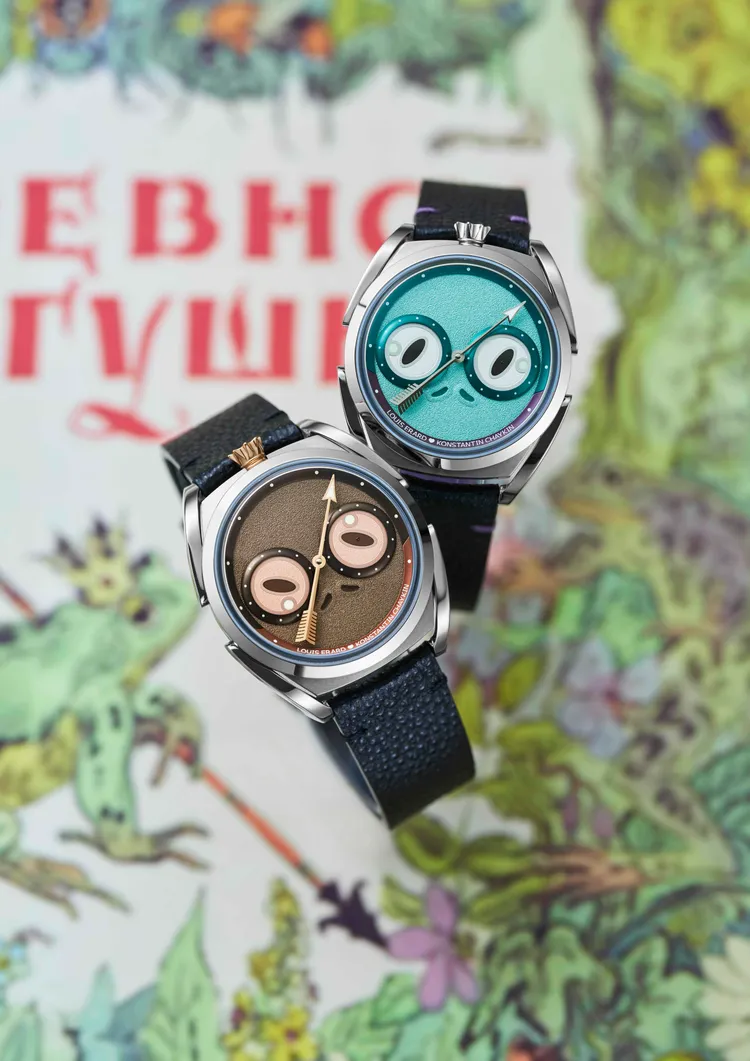 Louis Erard × Konstantin Chaykin Unfrogettable Turquoise腕錶。品牌提供