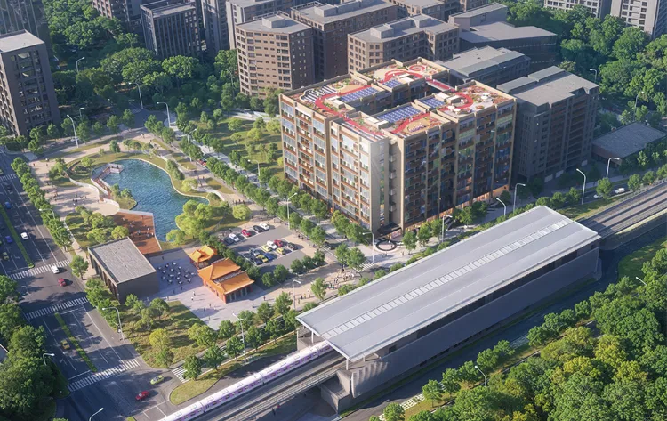 桃園首件A10山鼻站土地開發案。捷工局提供
