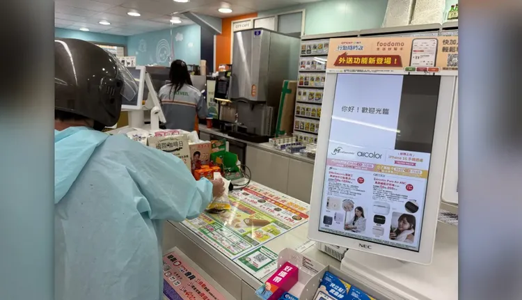 一名超商女顧客為協助列印，等候多時不耐咆哮店員，事後因影片被上傳網路，要求原po下架並賠償。此為超商結帳櫃台示意圖。攝影中心