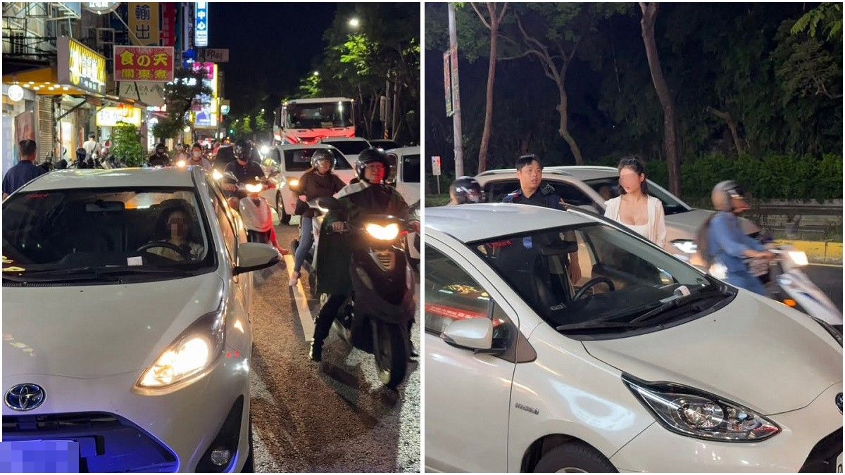 正妹撞人竟不下車 車禍照大歪樓!全網狂盯「車燈」:本斥但大