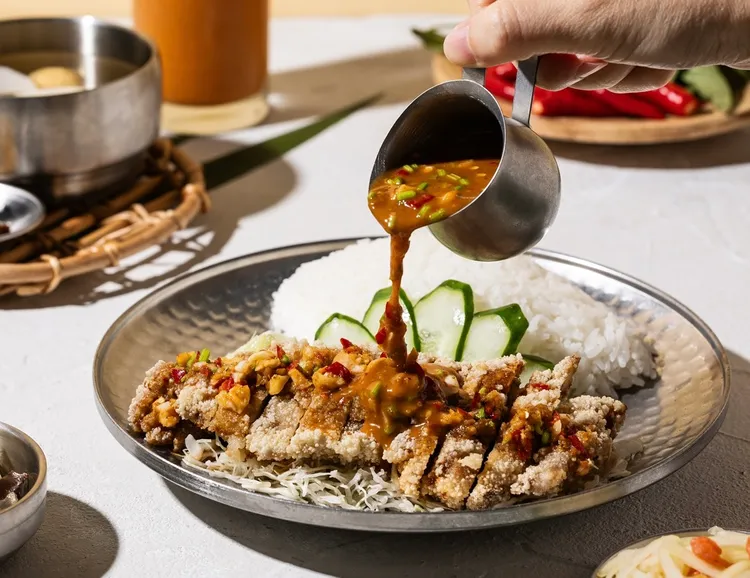 泰式椒麻雞飯。豆府提供