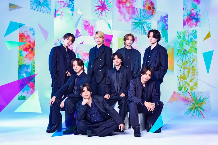 猪俣周杜（前排右）涉案停工，timelesz暫以7人體制進行活動。翻攝timelesz IG