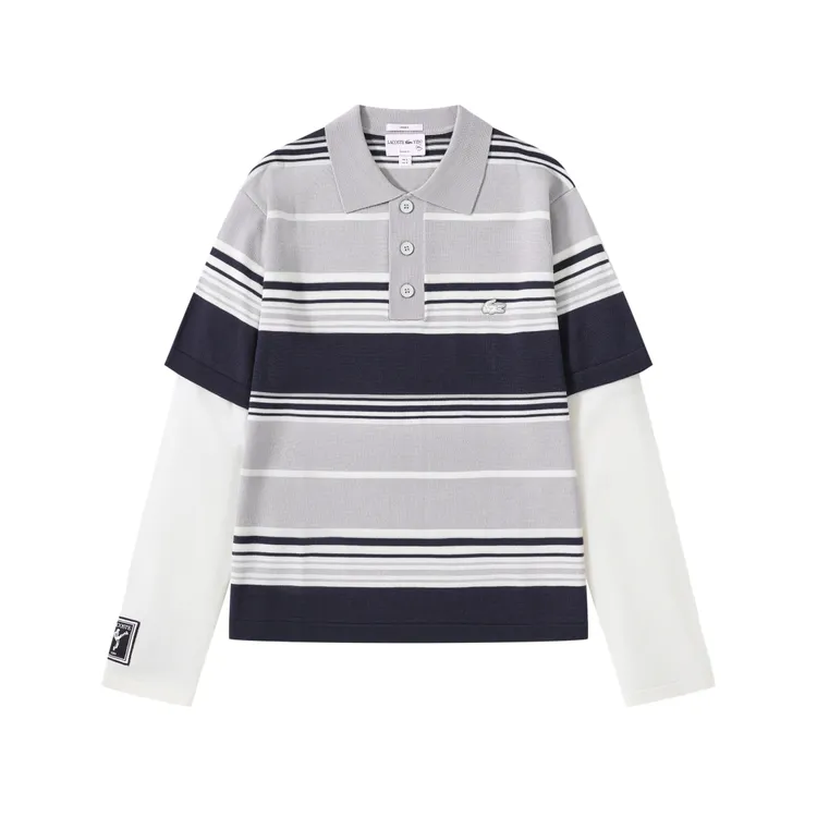 LACOSTE「JOURNEY WITH YIBO」聯名系列長袖Polo衫，7080元。品牌提供