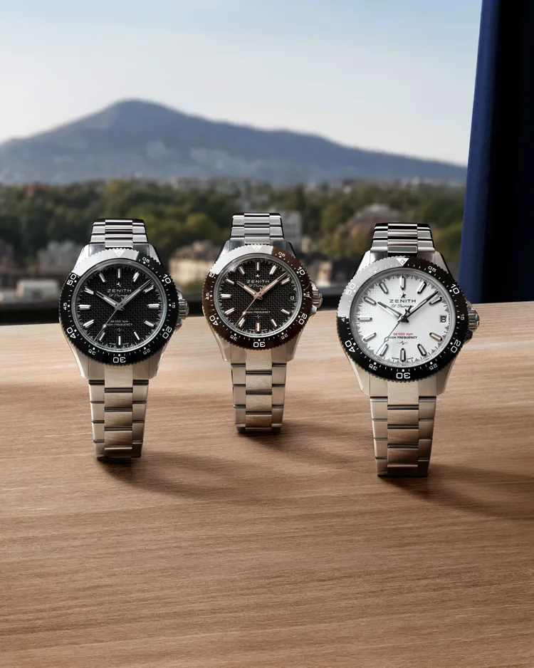 ZENITH為最具代表性的CHRONOMASTER系列首次打造「Solo Sport高頻三針運動錶」。品牌提供