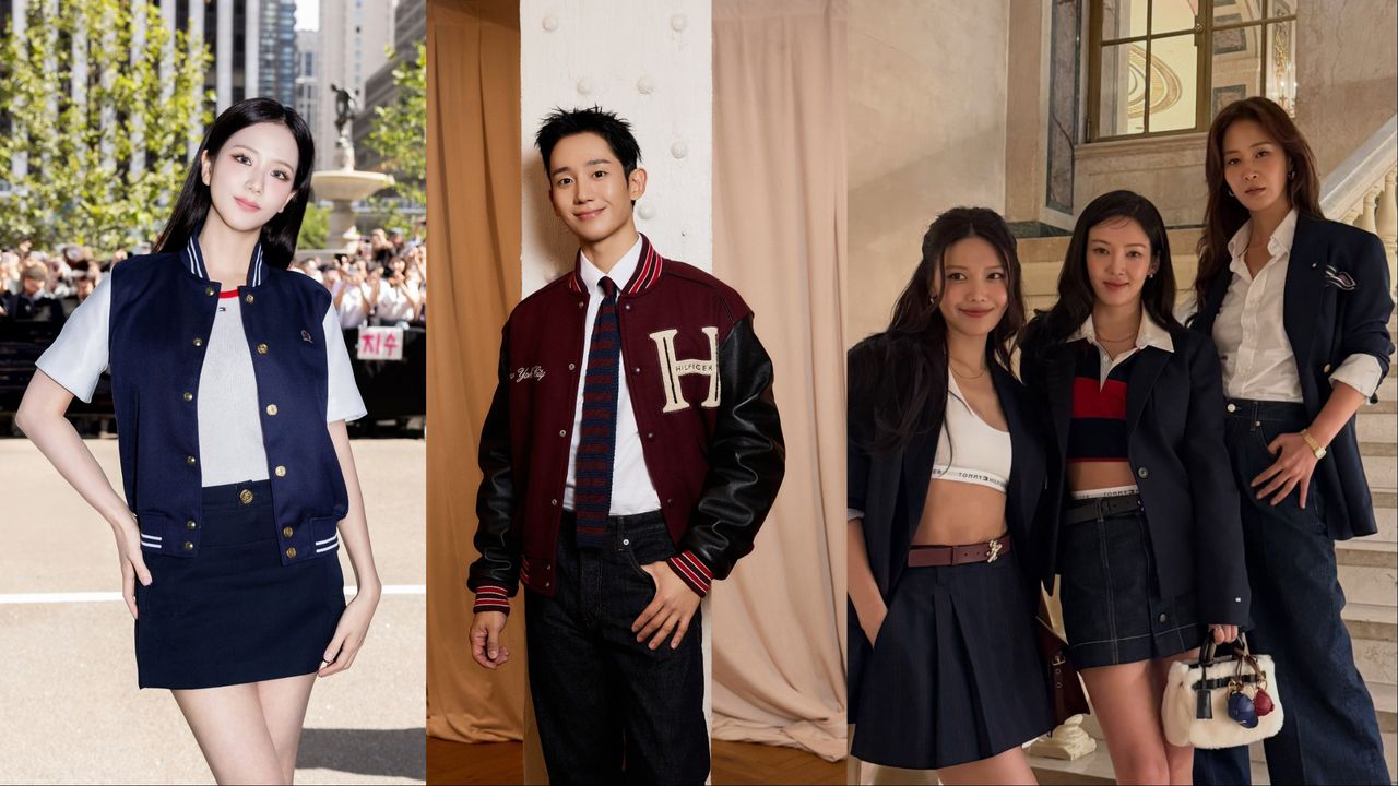 紐約時裝周|Jisoo、丁海寅同賞TOMMY HILFIGER大秀 學院風造型超養眼