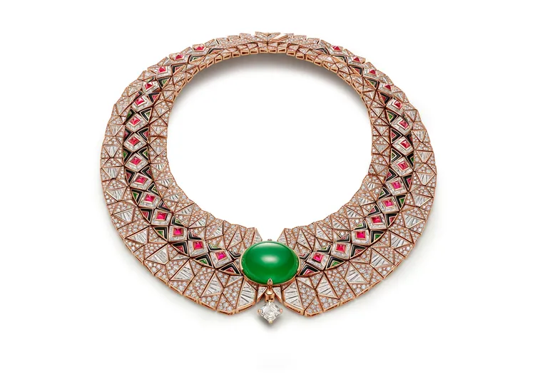 BVLGARI Eclettica系列頂級翡翠、彩寶與鑽石項鍊。品牌提供