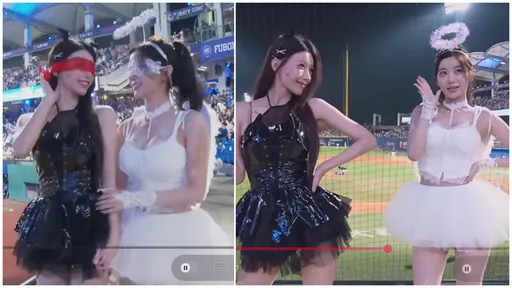 李珠珢、李雅英化身「純慾天使」　蕾絲眼罩+大腿襪套超惹火