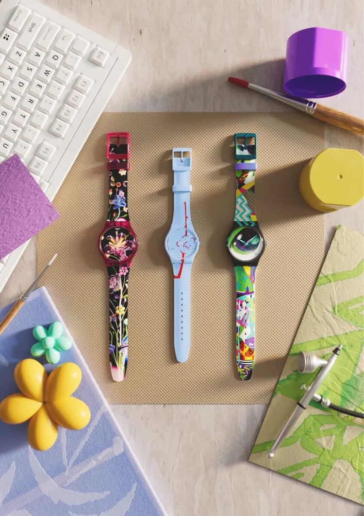 Swatch邀請不同藝術家打造出6款藝術腕錶。品牌提供