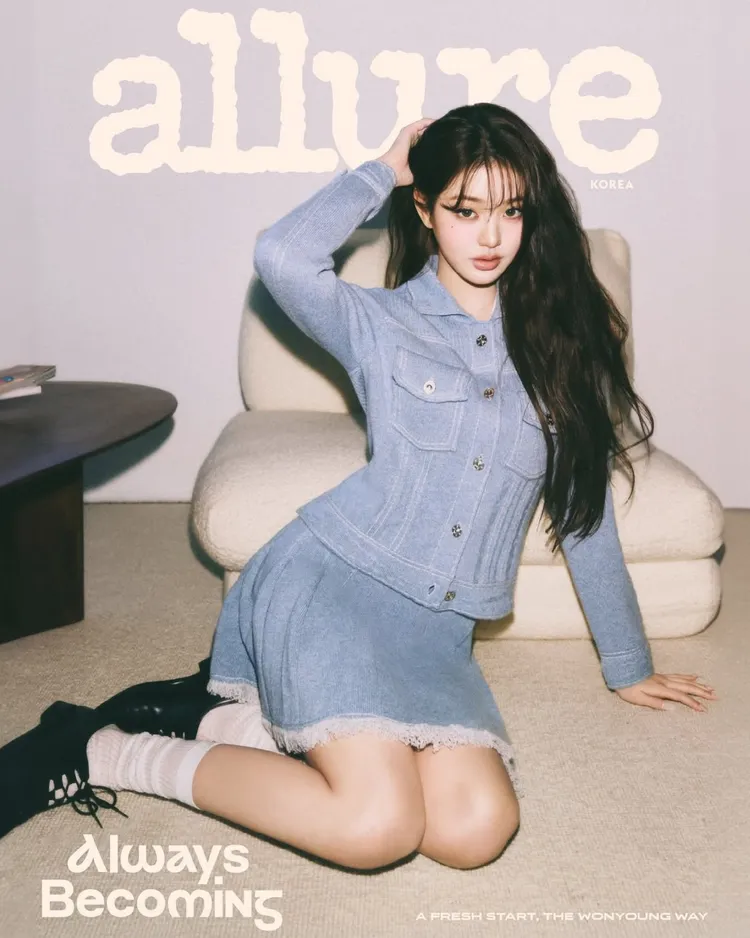 張員瑛也曾穿著Barrie羊絨服飾登上雜誌封面。翻攝allure IG