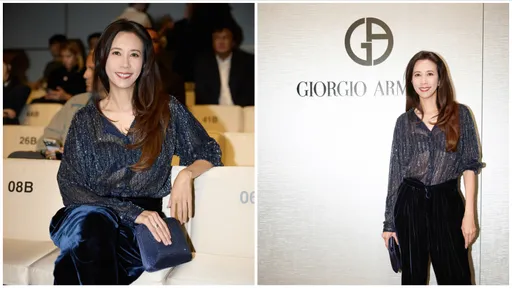 米蘭時裝周｜莫文蔚微光絲絨穿搭美翻　Giorgio Armani讓現代女子隨光蛻變