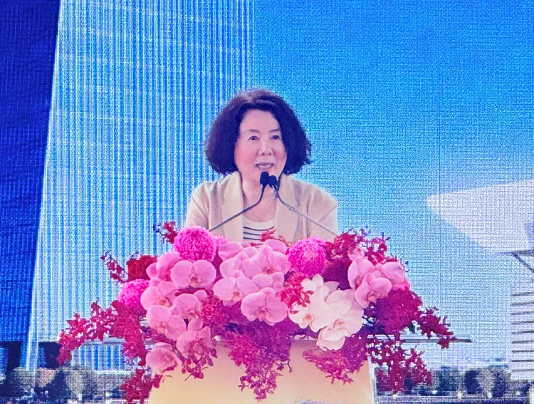 國揚實業總經理彭邵齡指出，左營高鐵科技之心建築意象打造高雄之門。葉家銘攝