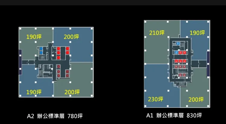該案辦公樓平面圖。葉家銘攝