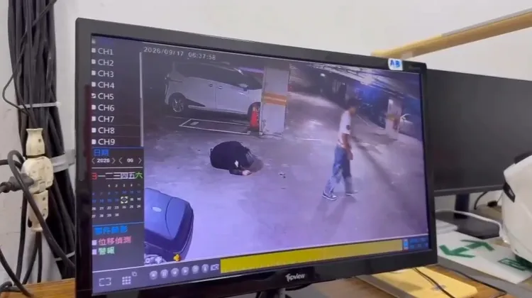 見魏女已倒地不起，賴男這才停手離開。民眾提供