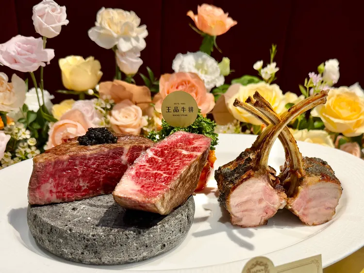 王品牛排「日本國產F1菲力佐魚子醬×松露嫩煎犢牛」將搭配魚子醬上桌。莊偉祺攝