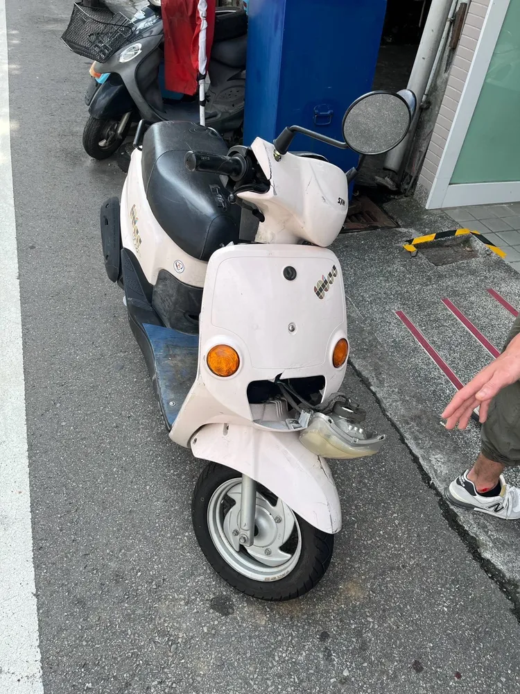 黃翁的機車。民眾提供
