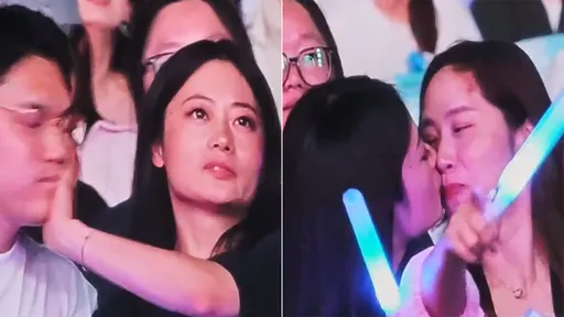 蕭敬騰演唱會KissCam變分手現場　她推開他去親她