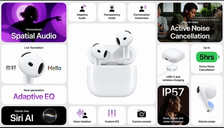 AirPods 5預計9月18日開賣。Apple