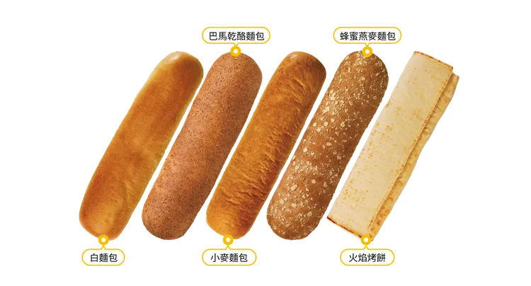 SUBWAY證實巴馬乾酪麵包的製作粉料其中1項成分不符合台灣食品規範。圖取自SUBWAY網站