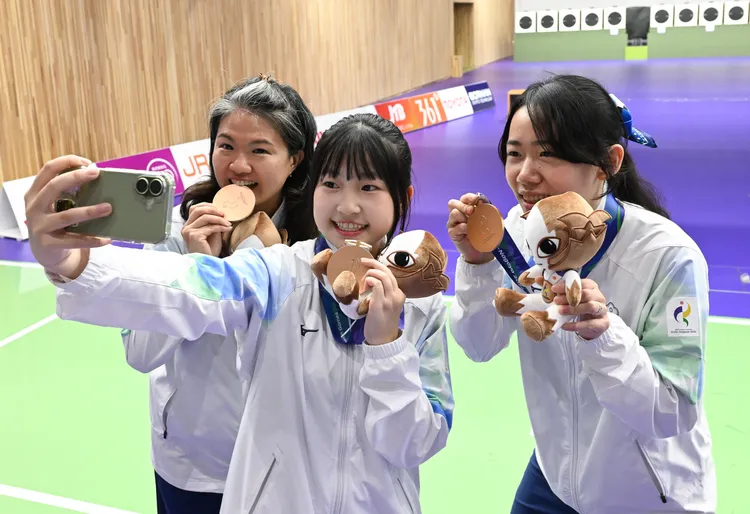亞運中華手槍女團拿下銅牌。代表團提供