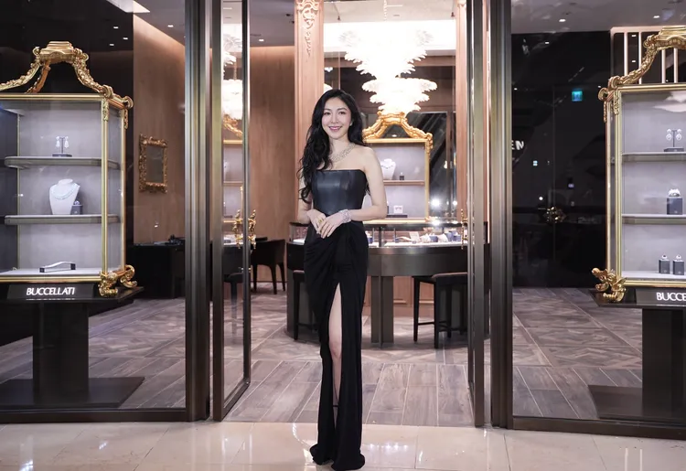 楊謹華搶先配戴Serenissima高級珠寶系列。彭欣偉攝