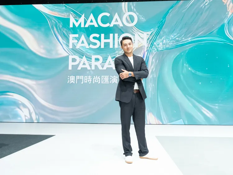 班傑身著Armani出席澳門時尚匯演秀。嘉樂娛樂 提供 