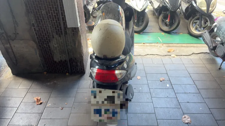 陳男先竊機車。翻攝畫面