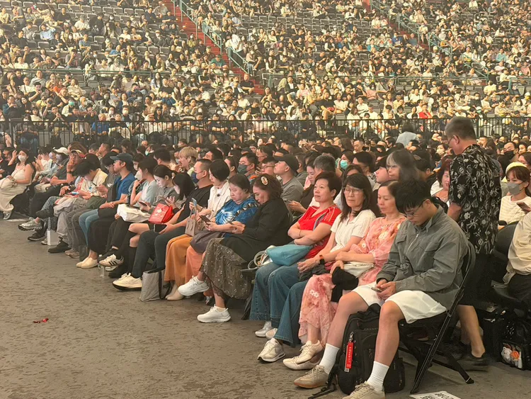 蕭煌奇老婆首場親臨現場。林丞偉攝