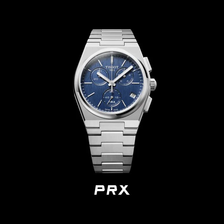 天梭表推出全新PRX石英計時腕錶。品牌提供