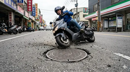 人孔蓋害騎士摔車受傷　中華電、中市府互踢皮球！判賠金額曝光
