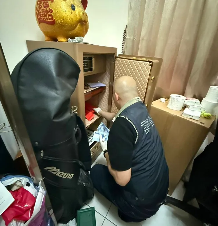 現場搜索。桃園地檢署提供