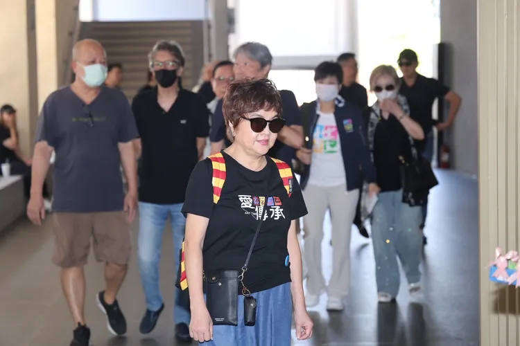 紀寶如到場致哀。彭欣偉攝