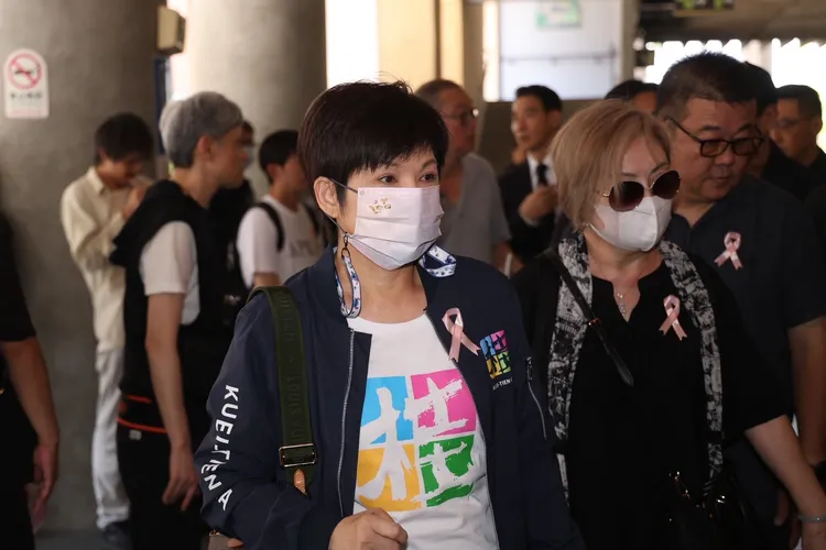 楊貴媚到場致哀。彭欣偉攝