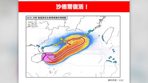 沙德爾颱風最快今復活！路徑超詭異　繞一圈再殺回中國