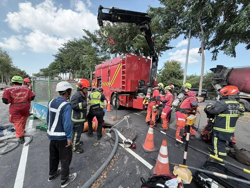 搶救畫面曝光！台中自來水工程意外釀5傷　2人意識昏迷