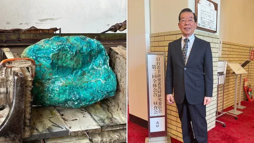 謝長廷珍藏近40年「台灣藍寶」終於切開　專家一看卻嘆可惜