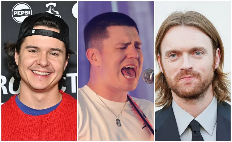 丹麥樂團Lukas Graham（左起）、愛爾蘭創作歌手Aaron Rowe與菲尼亞斯都退出暖場演出。美聯社