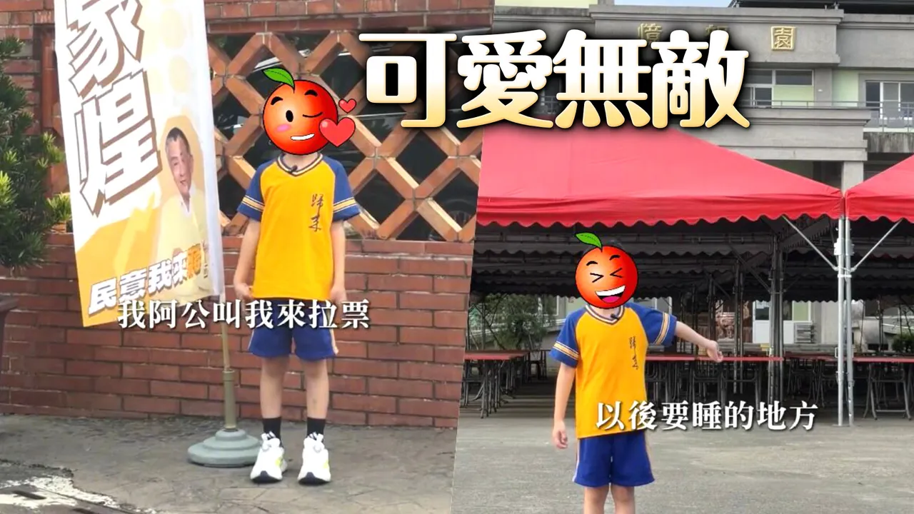 議員參選人出招！派孫站納骨塔園拉票「這是阿公以後要睡的」