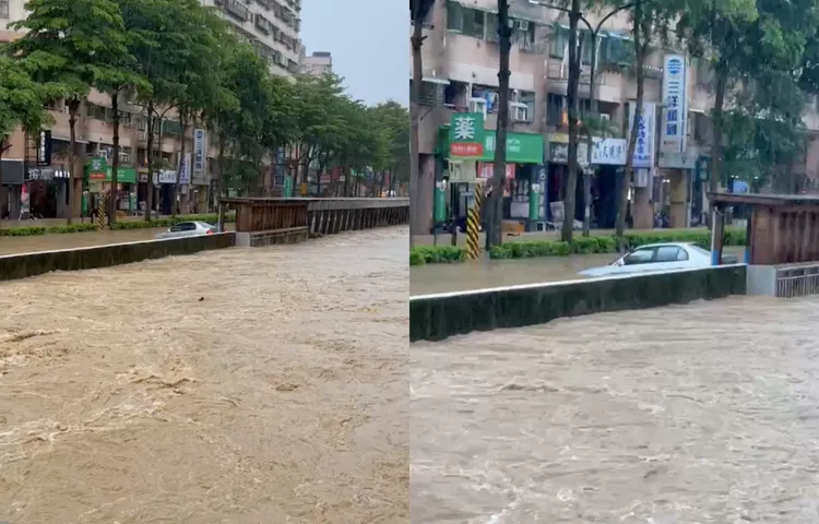 強降雨不斷，基隆大武崙淹了！翻攝畫面