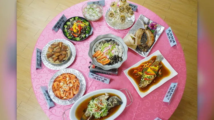 限量60桌的海宴料理共有9道佳餚，只要4200元，這個月14日起開放預訂。南縣區漁會提供