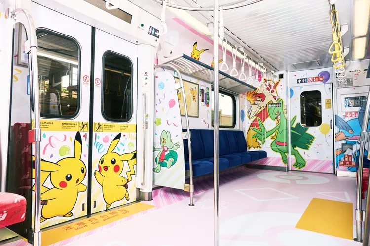寶可夢列車內部。新光三越提供