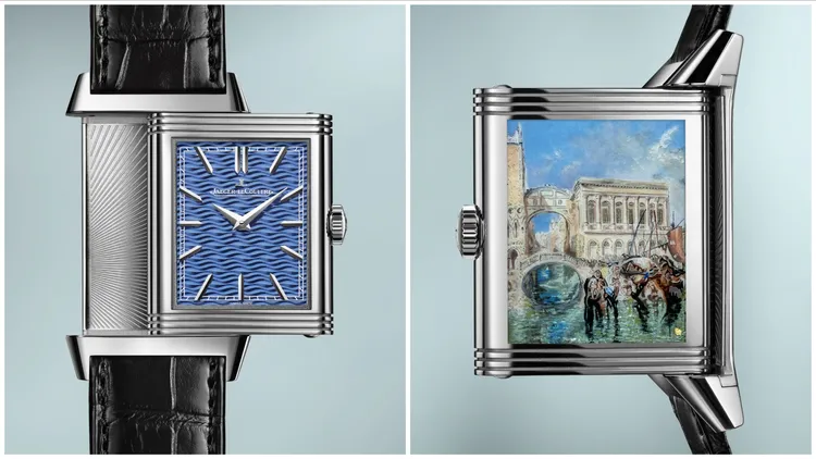 積家Reverso Tribute Enamel ‘Turner Series’ 翻轉系列透納畫作琺瑯腕錶 - 威尼斯：嘆息橋款。品牌提供