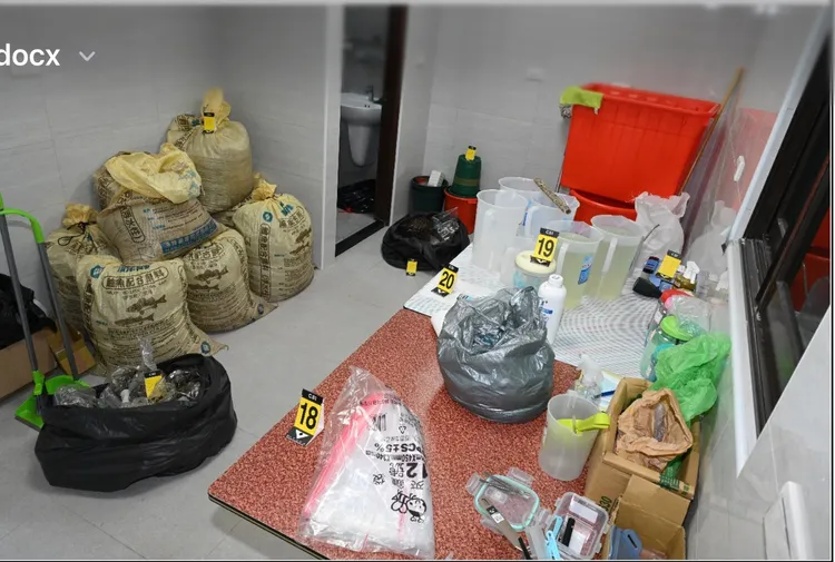 栽種及烘乾設備。桃園地檢署提供