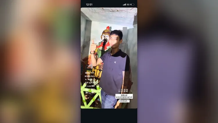 囂張犯嫌將犯案影片上傳網路，並配文寫下「齊國名將終究抵不過現代高科技，大將軍戰死了」。翻攝畫面