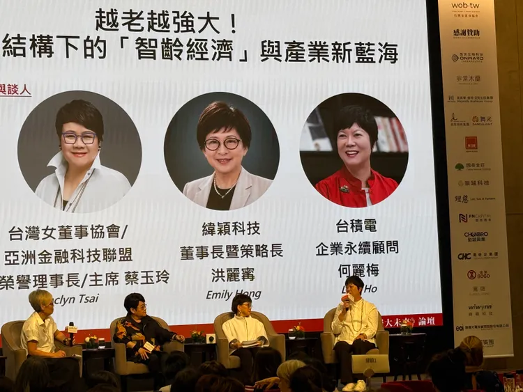 台積電企業永續顧問何麗梅（右）。呂承哲攝