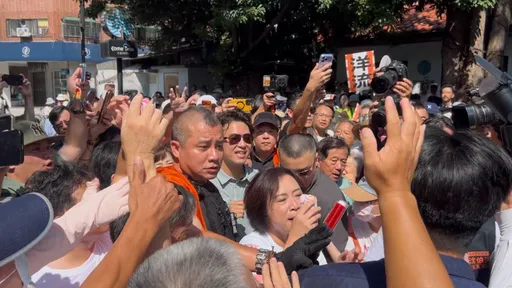 洋流席捲台中！沈伯洋與何欣純合體造勢　人潮擠爆審計新村
